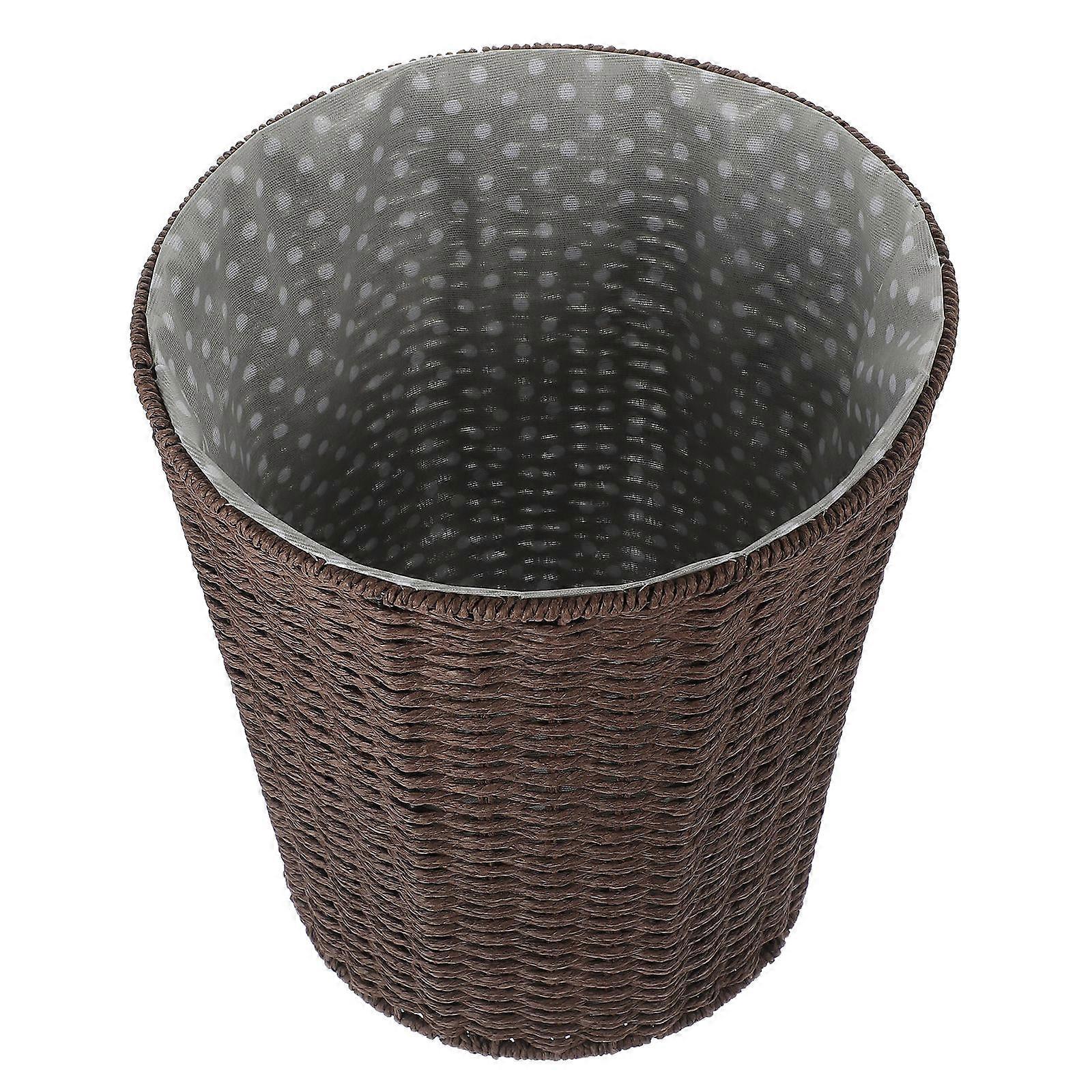 Rattan Trash Basket Multi-Function Storage Basket for Bedroom Use