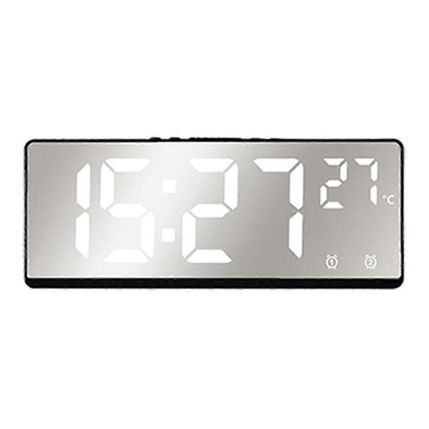 Multifunctional Electronic Clock Simple Multifunctional Big Screen Clock Alarm Clock Bedside Clock,A