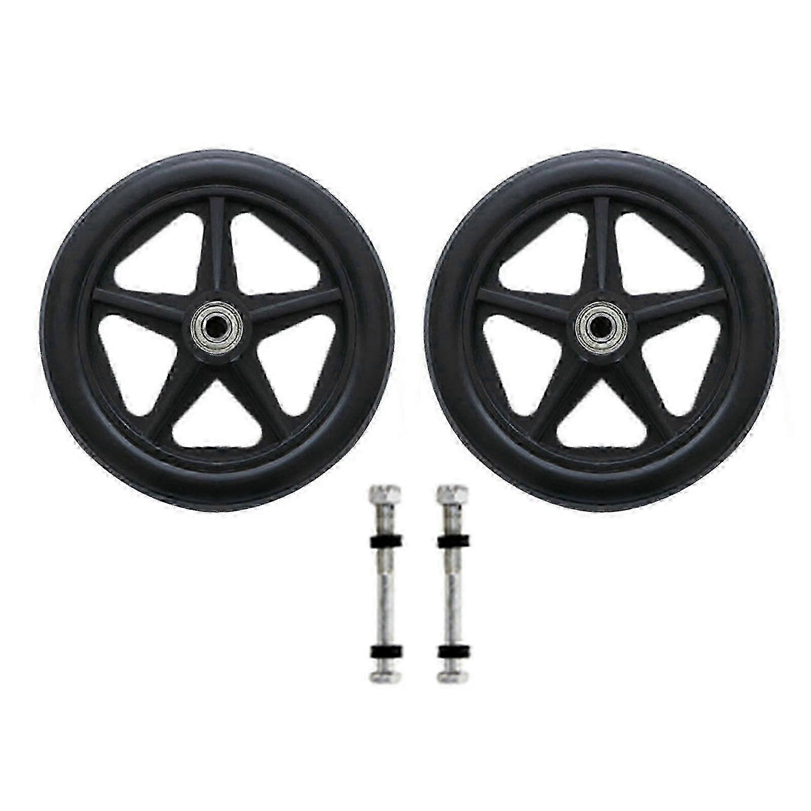 Wheelchair front wheels 6/7/8 inch solid universal caster replacement pair