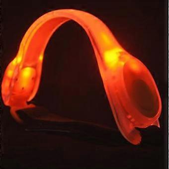 Premium LED Light Up Armband, Reflekterande Justerbar Bärbar Silikon Löpbältesrem Glöd i Mörkret för Löpning (orange)