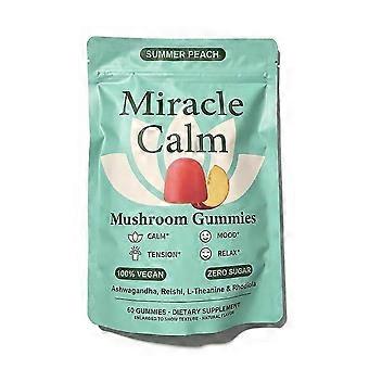 Miracle Calm Mushroom Gels Zomer Perzik 60 stuks Voedingsgels & kauwtabletten - Groen