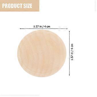 20pcs Unfinished Half Wooden Balls Mini Hemisphere Half Craft Balls for DIY Projects Kids Arts and Craft Supplies (Light Yellow 40mm)
