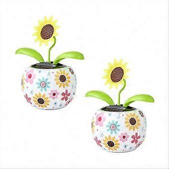 Sunflower Solar Dancing Flower Solar Powered Swinging Animated Dancer Toy for Office Desk Car