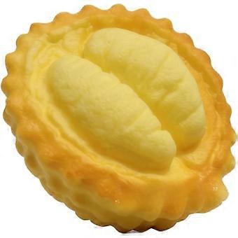 Durian Tart Bread Squishy Toy, Soft Realistic Pastry Shaped Slow Rebound Stress Relief Fidget Gadget, Desktop Decompression Toy