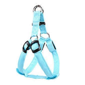 LED Pet Harness USB Rechargeable Light Up Dog Harness 3 Lighting Modes Adjustable Glow-in-The-Dark Safety Vest for Night Walking Medium Large Dogs