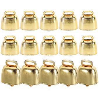 Pet Golden Metal Animal Bells for Decoration 15Pcs Set