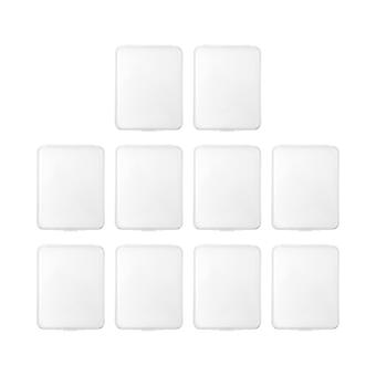 10 transparente Make-up-Schwamm-Etuis mit staubdichtem Deckel, kompakte Aufbewahrung für Make-up-Puffs auf Reisen