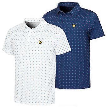 Lyle & Scott Heren Golfpolo met Kruisprint, Stretch en Ademend