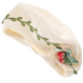 Fraise béret chapeau laine béret belle béret Lolita béret pour femmes adolescentes filles