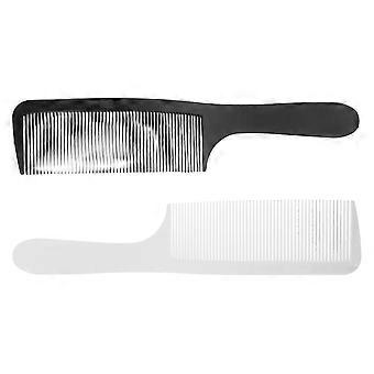 2pcs profissional curvo barbeiro cortador pente pente de corte de cabelo para homens pente pente ferramenta de cabeleireiro (preto e branco)