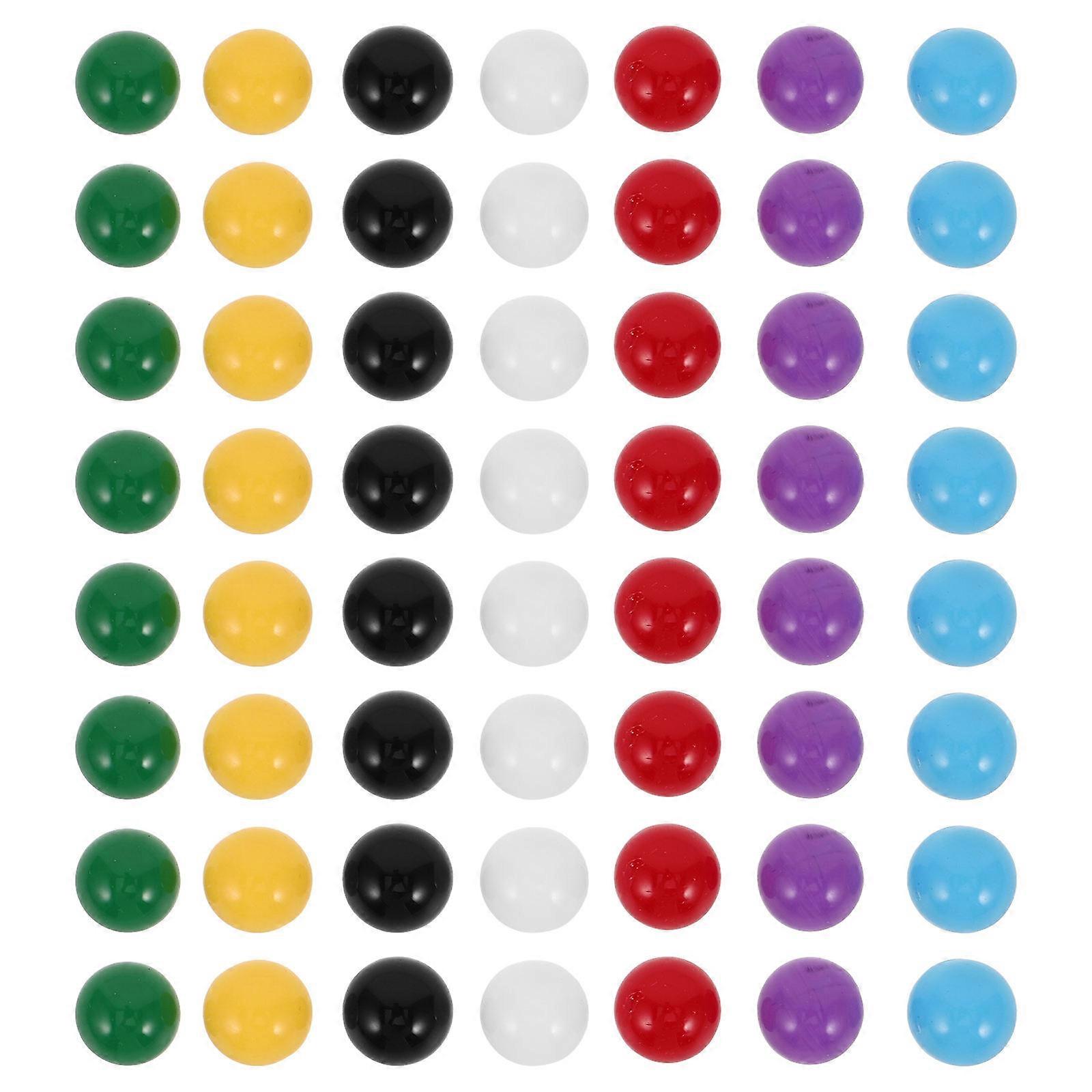 70pcs Chinese Checker Game Replacement Balls - 12mm Solid Color Plastic Marbles - Educational Math Balls for Math Learning Probability Teaching Tools