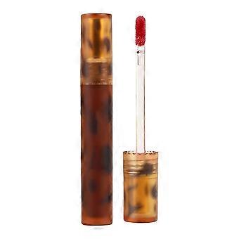 Velvet Liquid Lipstick Lip Plumper Gloss 3ml Amber Red, Long Lasting Moisturizing Travel Size