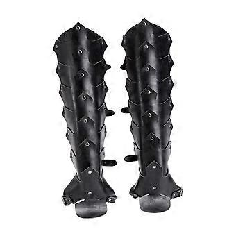 Pirate Boot Covers for Men, Durable PU Leather Medieval Leg Gaiters with Authentic Retro Design