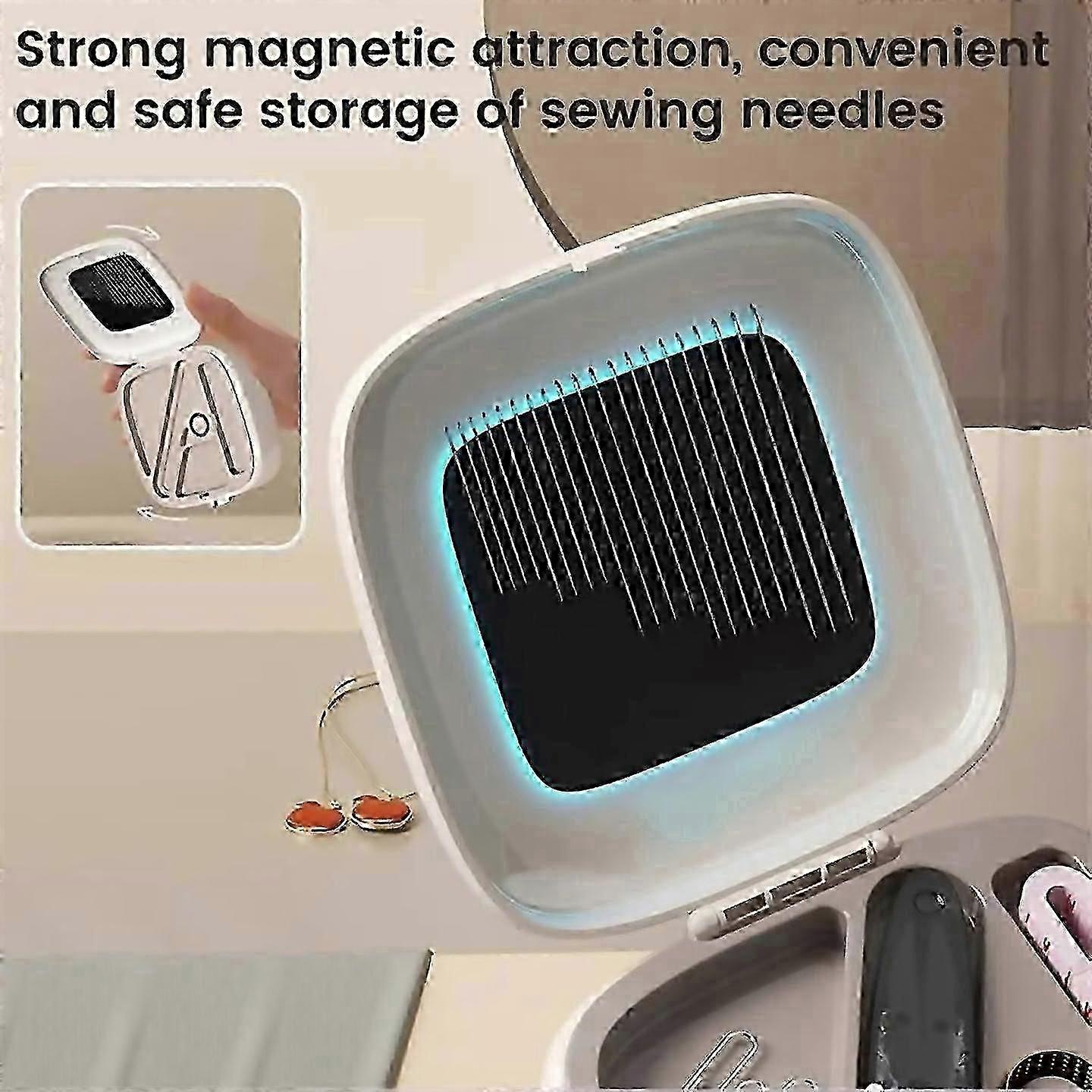 compatible with Thread And Needle Kit Magnetic Needle Thread Box Double Layer