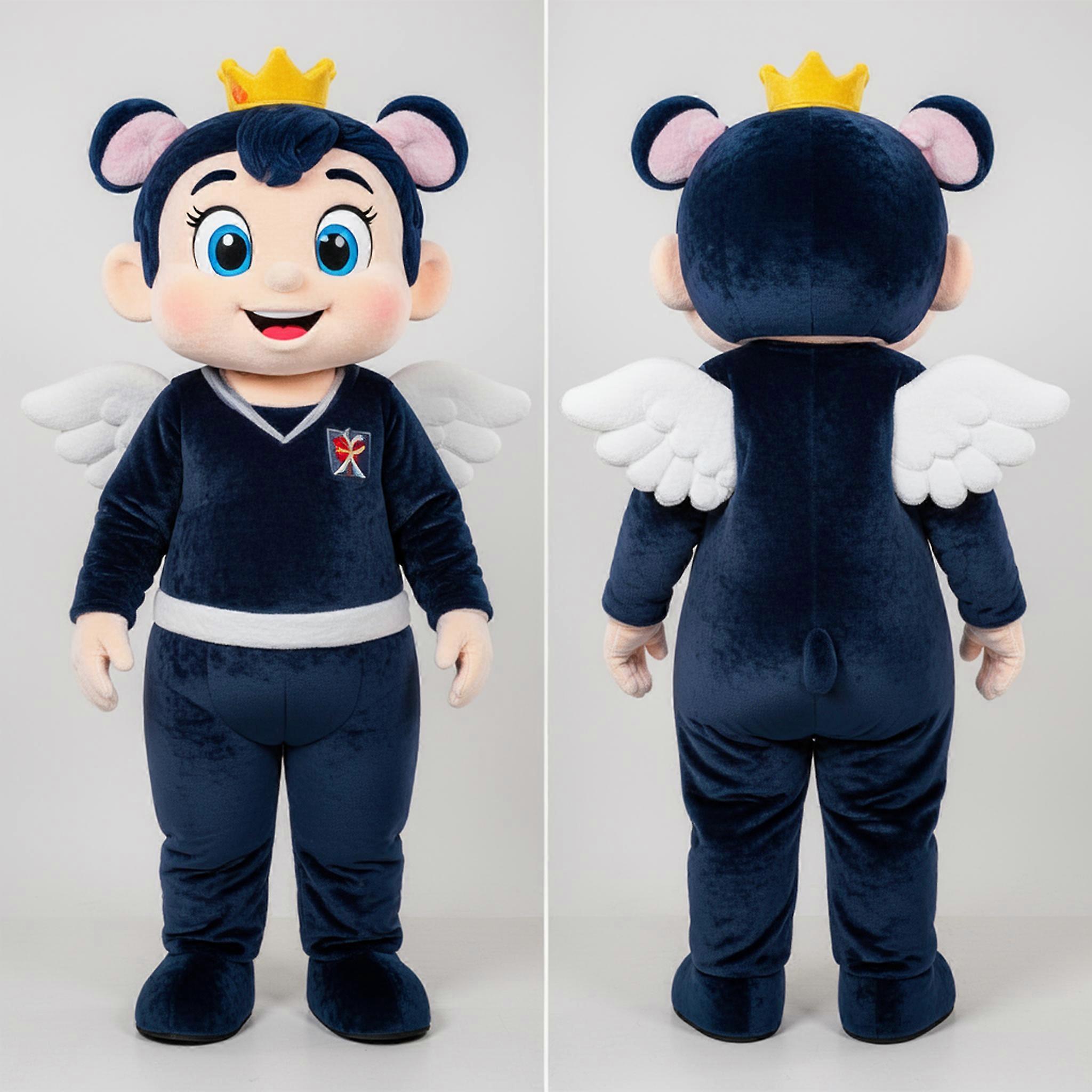 MASTICOT Navy Blue Cartoon Cupid Mascot