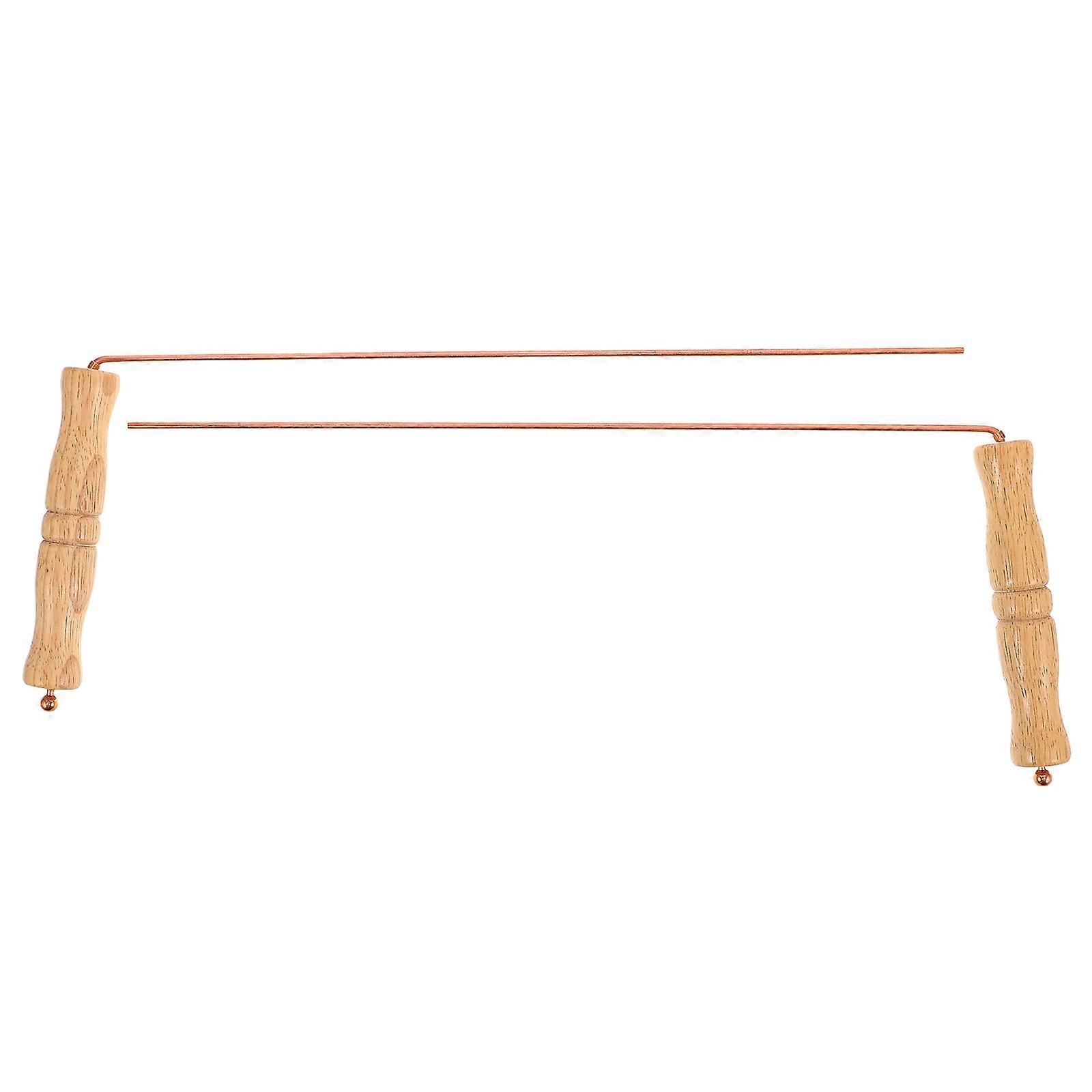 High Precision 2Pcs Golden Copper Dowsing Rods for Purposes