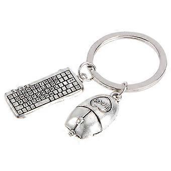 Couple Keychain Creative Keyholder for Decor 1Pcs Silver Metal Key Pendant