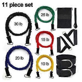 Resistance Bands Set For Men Women Workout/ With 5 Stackable Premium Cable Bands With Handles, Ankle Straps And Door Anchor Works Gr