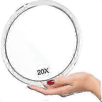 Round 20X magnifying mirror 15cm for precise makeup application