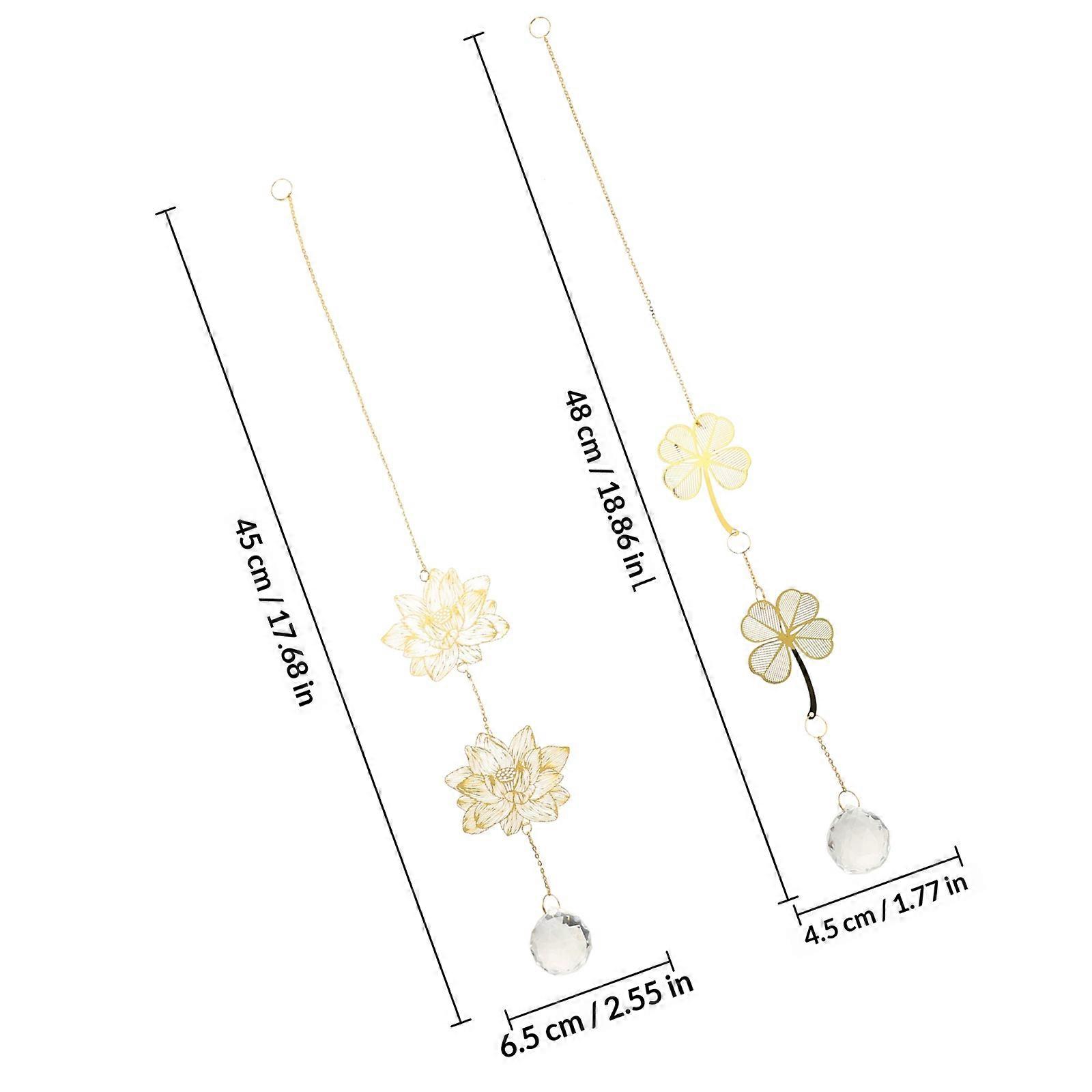 Transparent Crystal Fan Pull Chain Extender 2Pcs Decorative Ceiling Fan Light Pull