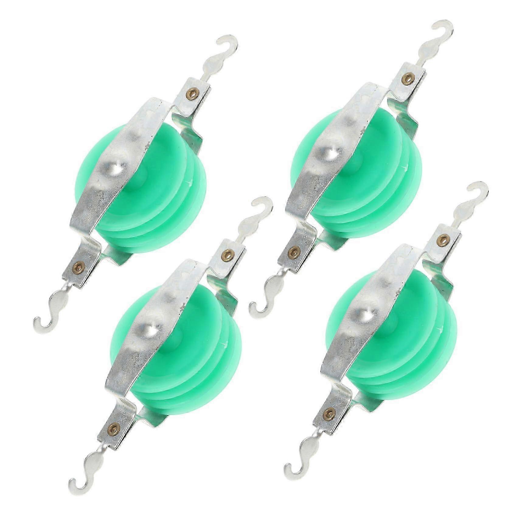 Physics Experiment Pulley Set with Plastic Blocks for Classroom Mechanics Demonstration, 4pcs