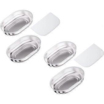 6 cuencos de acero inoxidable para comedero RFID para mascotas - Paquete doble para gatos, no inteligente