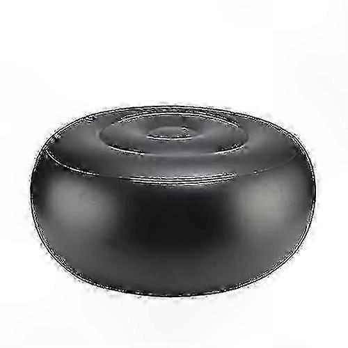 Inflatable PVC Cushion for Round Pouf Ottoman Cover, Black Fill Solution