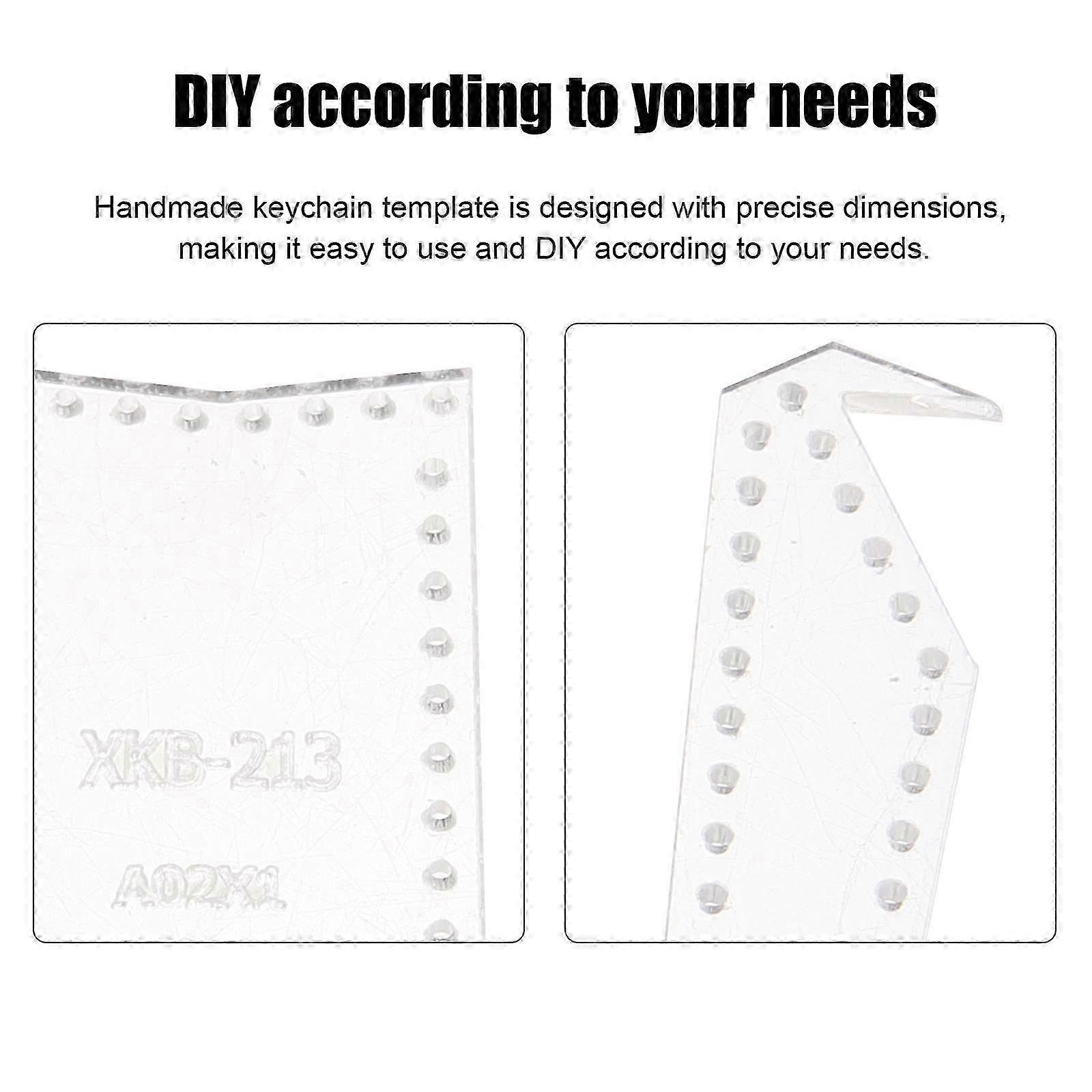 Acrylic Template Crane Shape Stencils for DIY Keychain 3Pcs Set