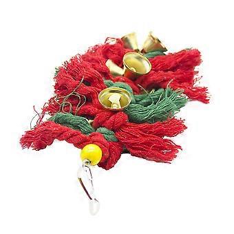 Christmas Cotton Rope String Bird Gnawing Toy for Pet Playing