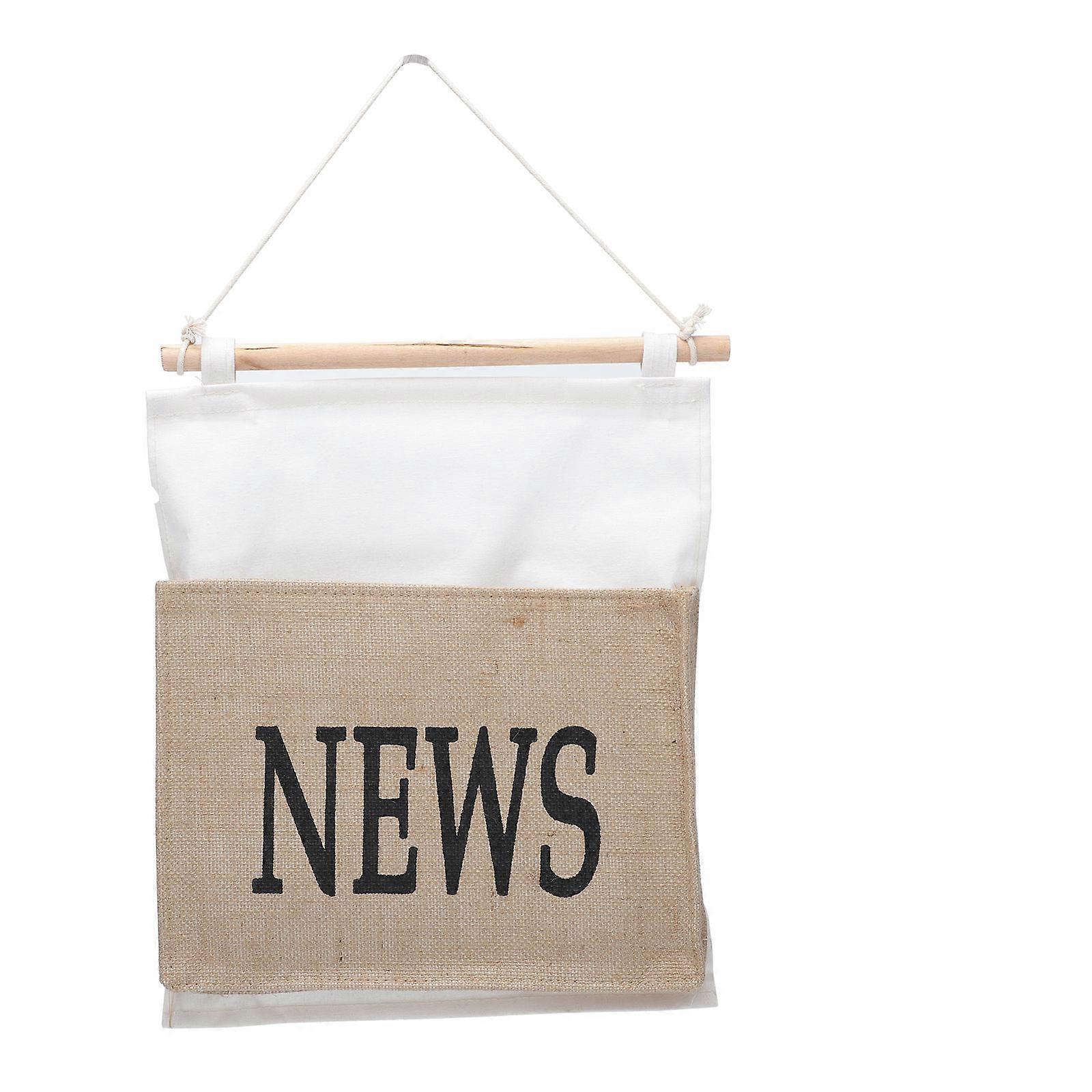 Magazine Storage Pouch Wall-Mounted for Storage Use 3Pcs Yellow