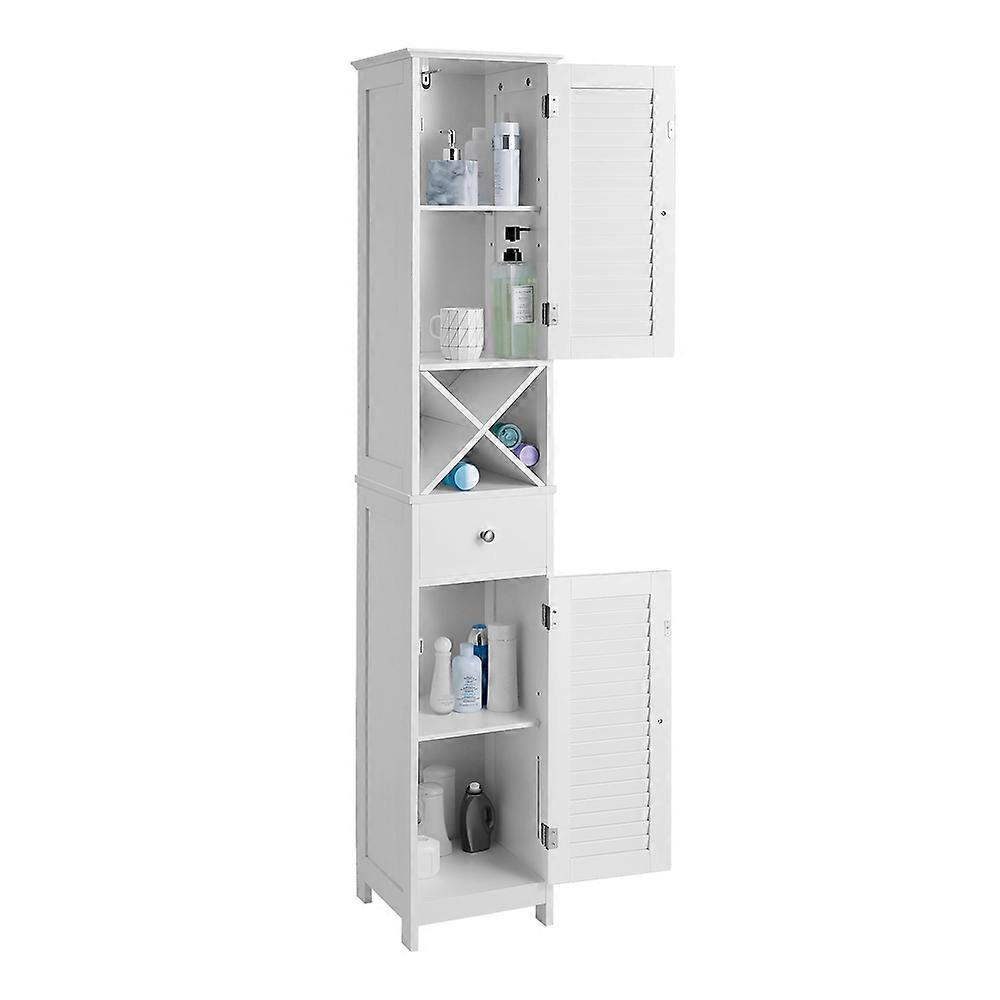 Freestanding Storage Cabinet with Shutter Doors 11.8"D