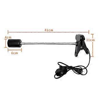 Turtle Drying Backlight Stand Basking Light Stand for Reptile Heating Black