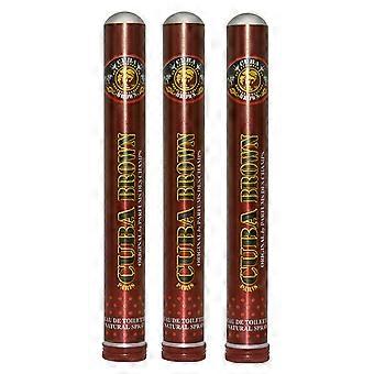 Cuba Brown By Cuba For Men - 1.17 Oz Edt Spray - Pack Of 3