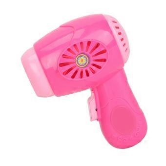 Doll Pretend Hair Dryer Small Realistic Improve Hand Eye Coordination Electronic Pretend Hair Dryer Pink