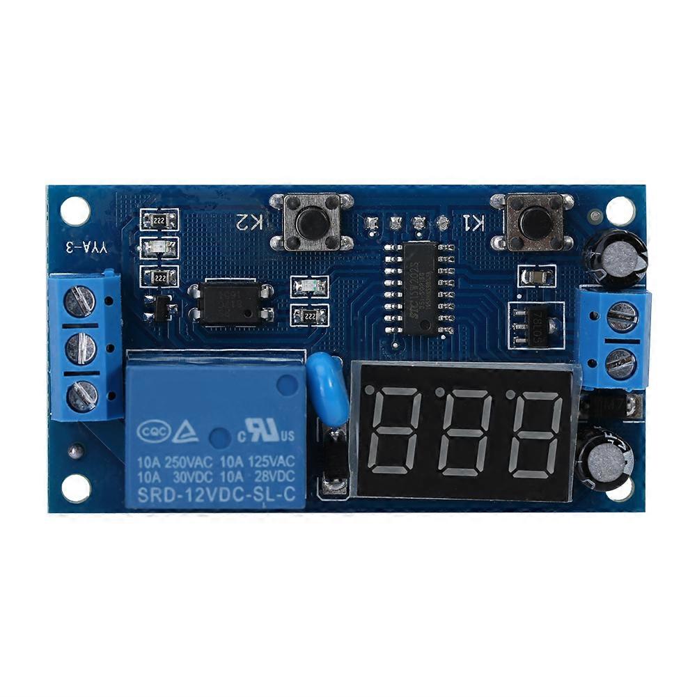 DC 12V Adjustable Cycle Timer Relay Module Infinite Loop with LED Display