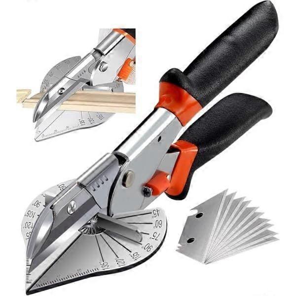 Multifunctional gutter shears, 45-135 angle mitre shears, quarter-round cutting tool