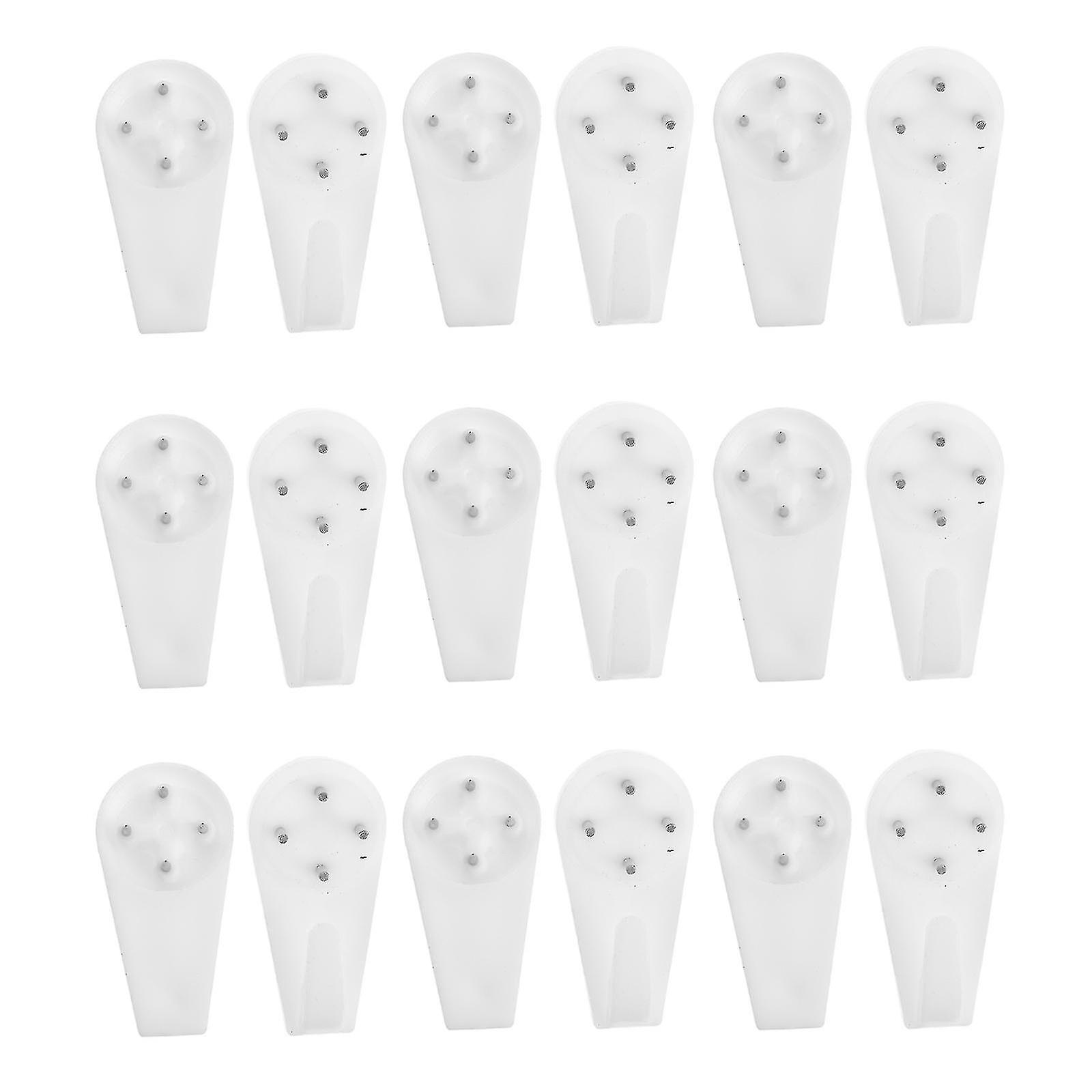 100pcs Wall Hooks Invisible Storage Hooks Photo Frame Picture Hooks (white)