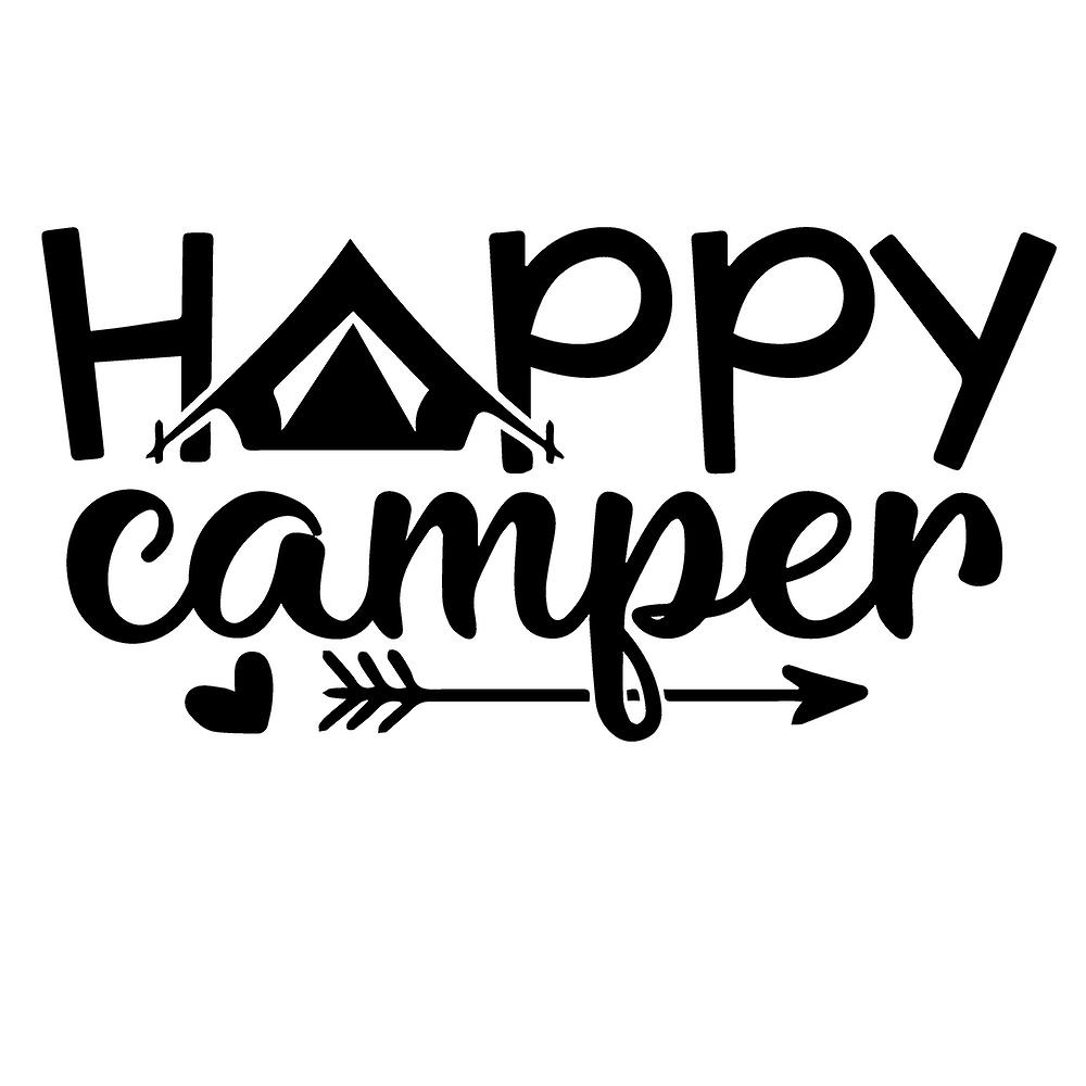 Stickers Déco Happy Camper - Vinyl Haute Qualité, Imperméables Et Repositionnables