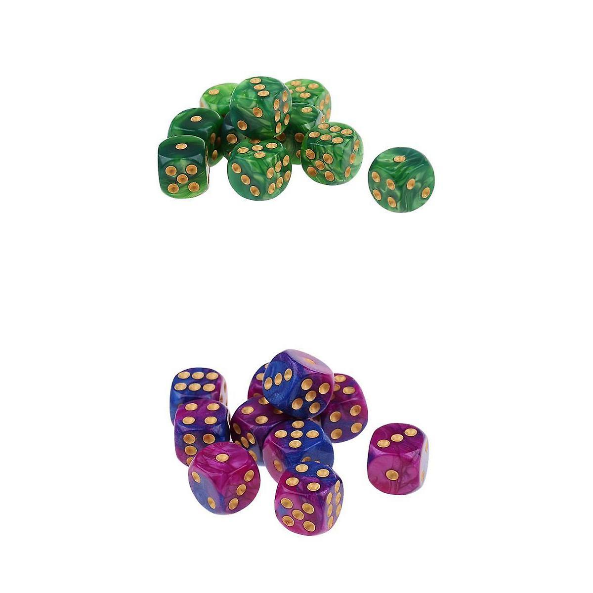 20x Six Sided D6 Dice Dotted For MTG Dungeons and Dragons Props