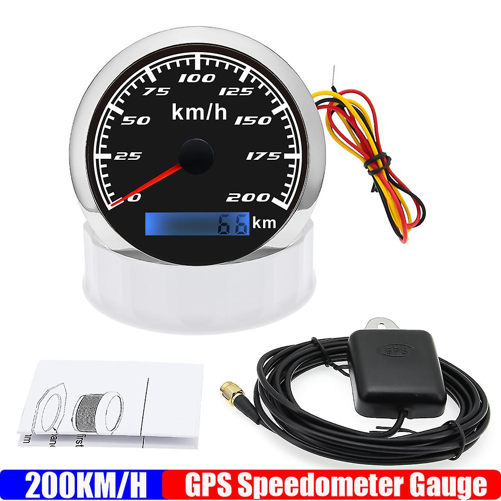 30 ~ 120kmh 85mm Gps tachimetro indicatore con antenna gps 7 colori retroilluminazione velocità contachilometri per auto universale barca marina rv 12v 24v