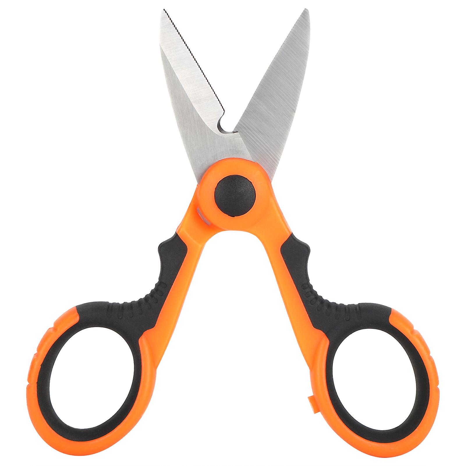 MultiFunctional Household Scissors Insulated Wire Duct Cable Cutter Electricians Scissors