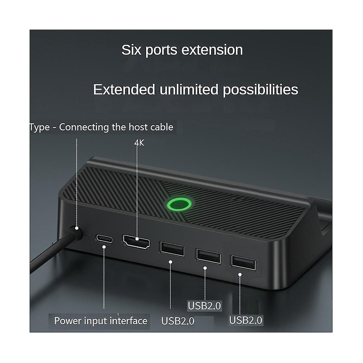 For Deck Dock Stat Tv Base D Hub H Doc Usb C To Rj45 Etet Usb2.0 Type-c Charr