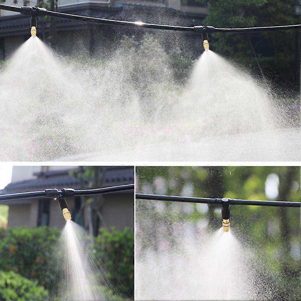 10Pcs Copper Misting Nozzles with Tee Connector for 8/12 Hose