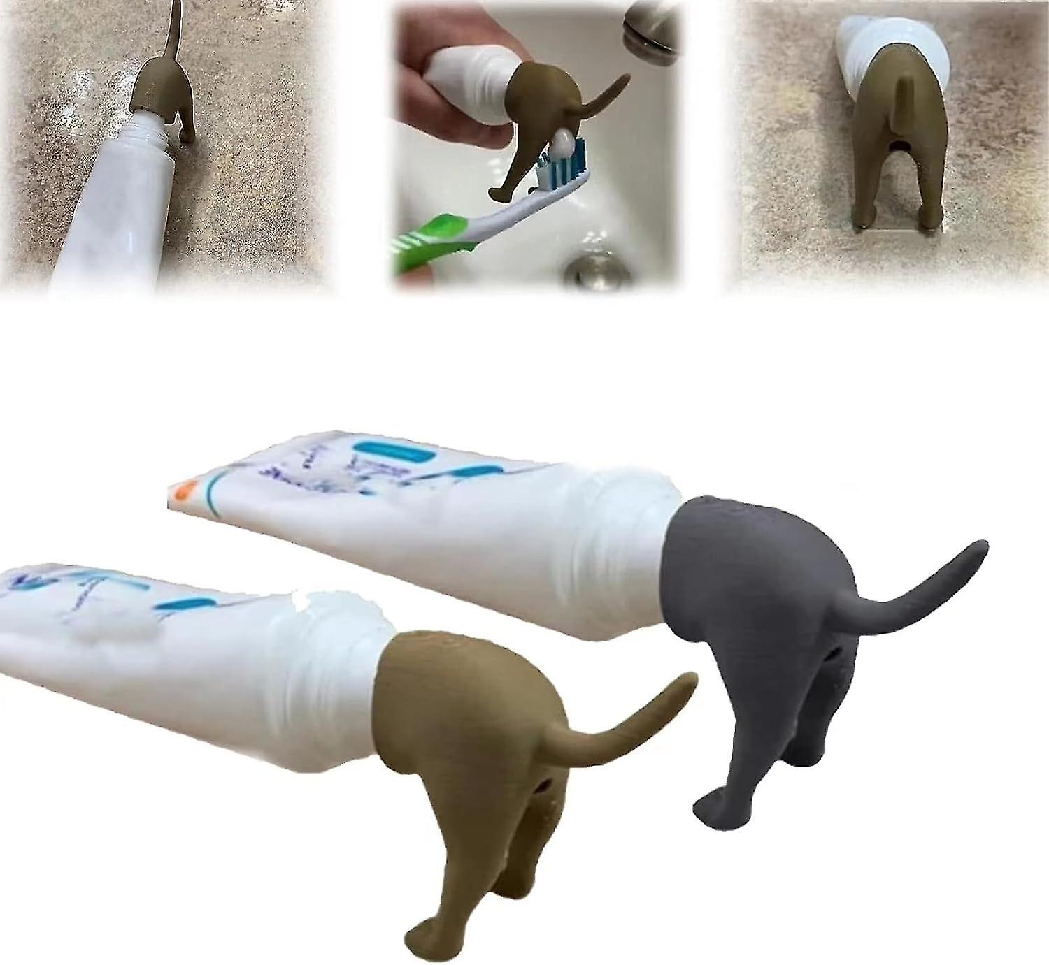 Pooping Dog Butt Toothpaste Topper, Funny Toothpaste Dispenser Cap, Dog Pooping Toothpaste Cap, Toothpaste Squeezer Toothpaste Accessory