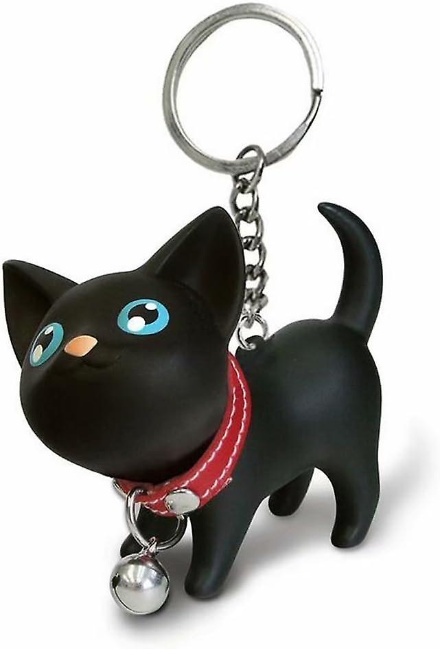 Kitten keychain (black) Kawaii cute bag pendant toy enthusiast children's keychain