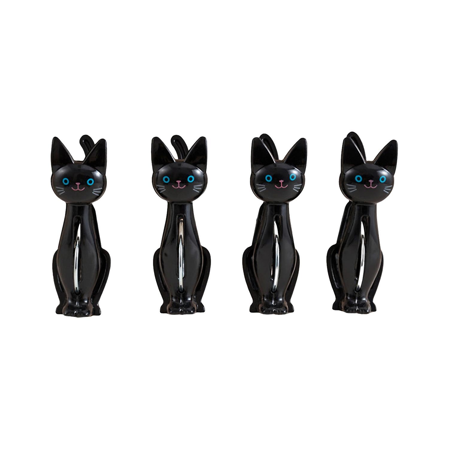 4Pcs Long Tail Handle Laundry Clips Creative Cats Shape Quilt Blanket Bed Sheet Spring Clamp