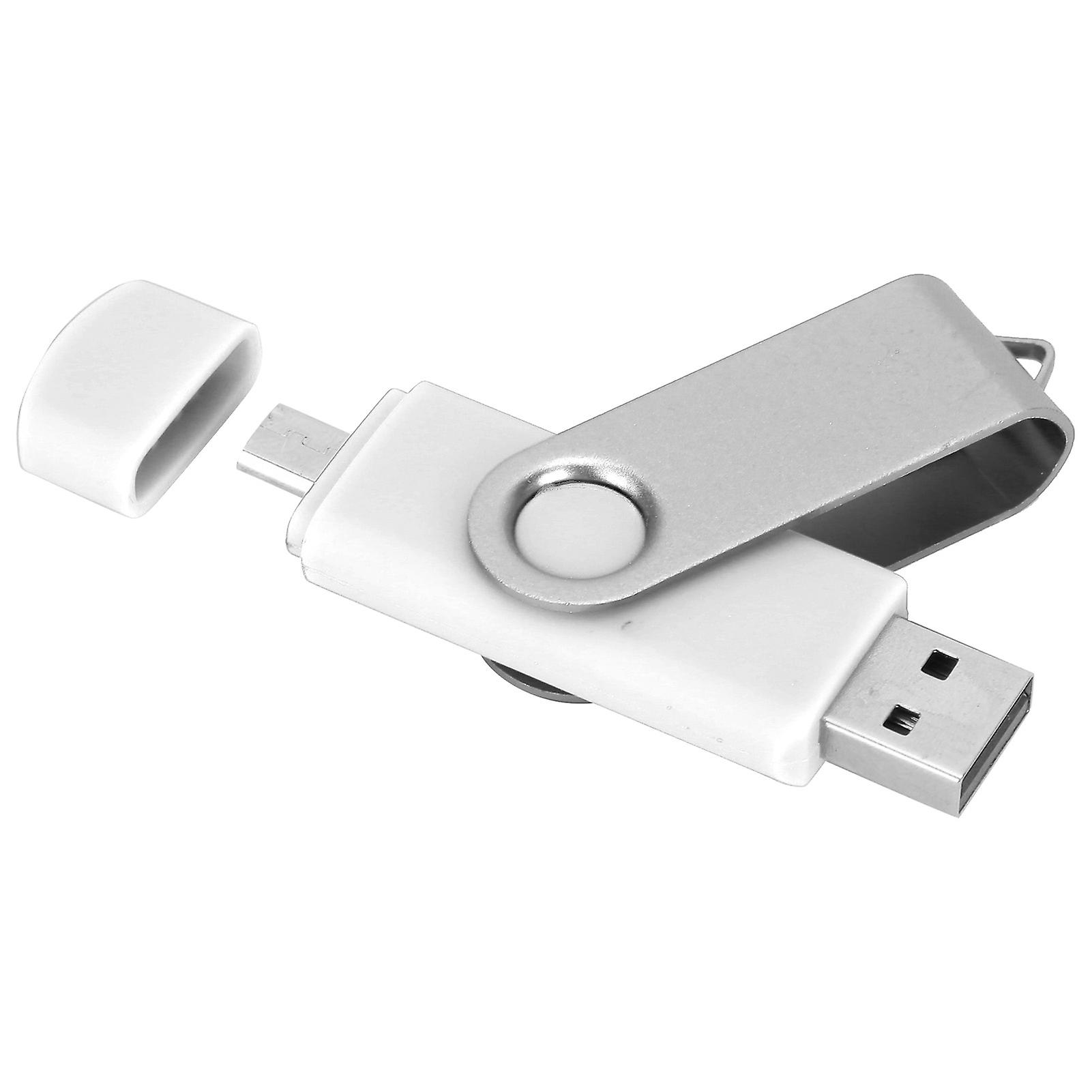 2 in 1 USB Flash Drive OTG U Disk Memory Stick Micro USB Data Storage White CW100408GB