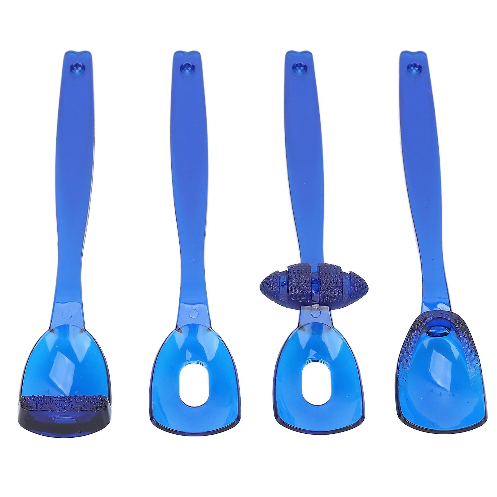 Lot de 4 appareils de musculation pour les lèvres, la langue et la récupération des muscles buccaux, bleu