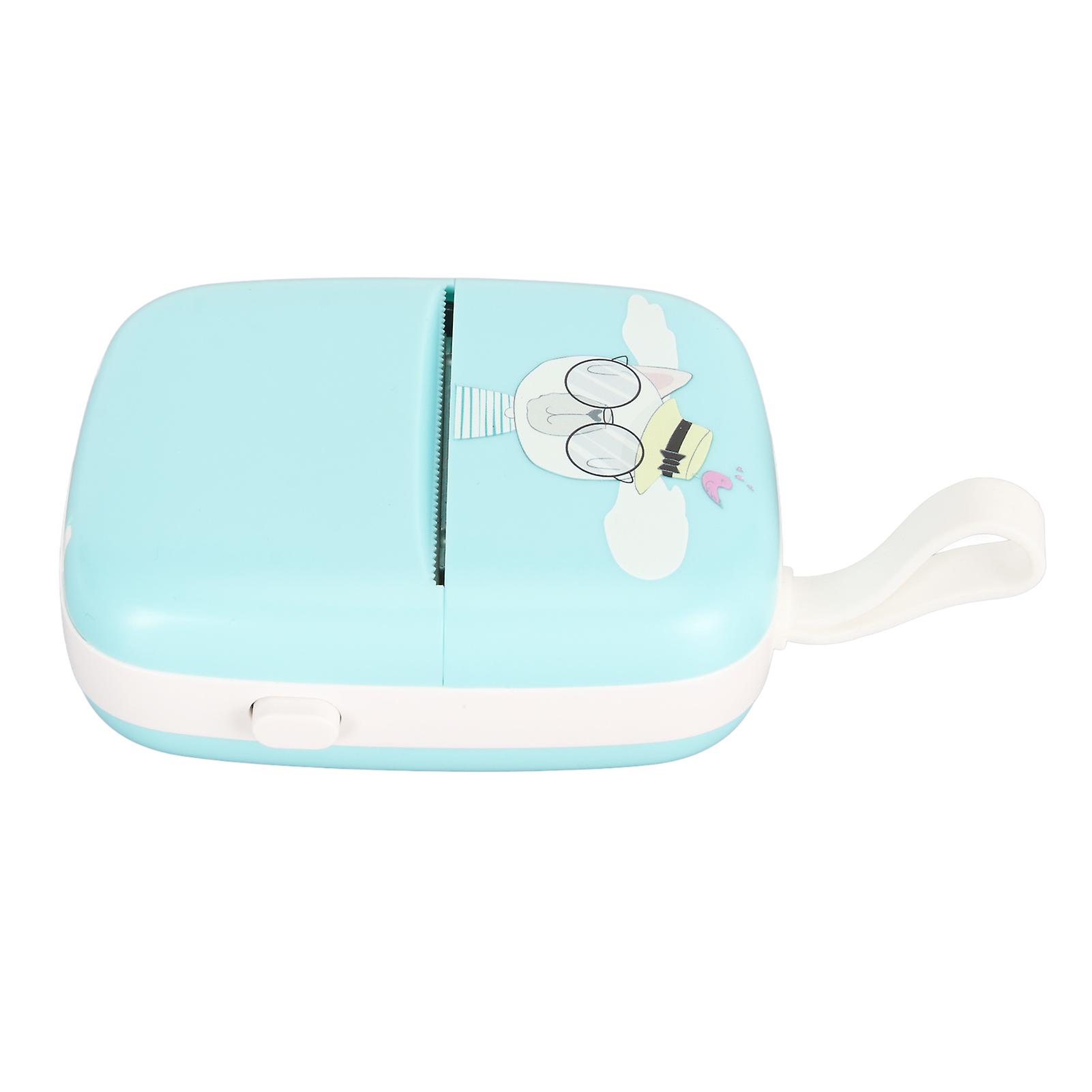 Pocket Thermal Printer Mini Photo Label Maker 10x8x3.5cm Blue