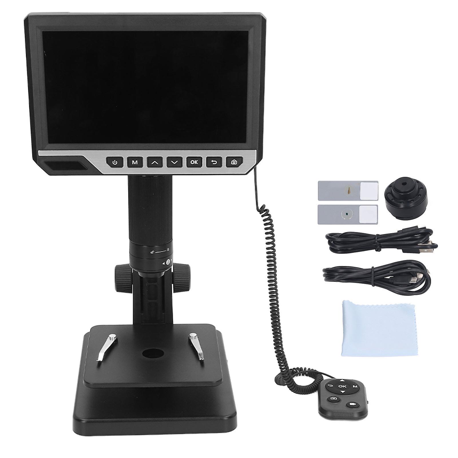 7 Inch Digital HD Microscope 2000x Magnification Electronic Repair Microscope Built-in Battery Large Screen Precision Tool Adjustable Stan